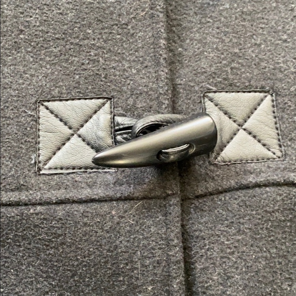 French Connection Charcoal Wool Blend Toggle Coat - Picture 2 of 6